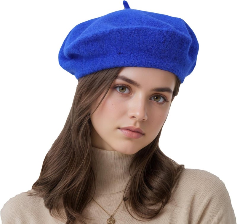 AURORAAEGIS French Beret Hats for Women - Classic Wool Beret Hats Soft Knit Winter Cloche for Daily Outfits - Image 1
